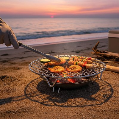 Grille ronde barbecue 